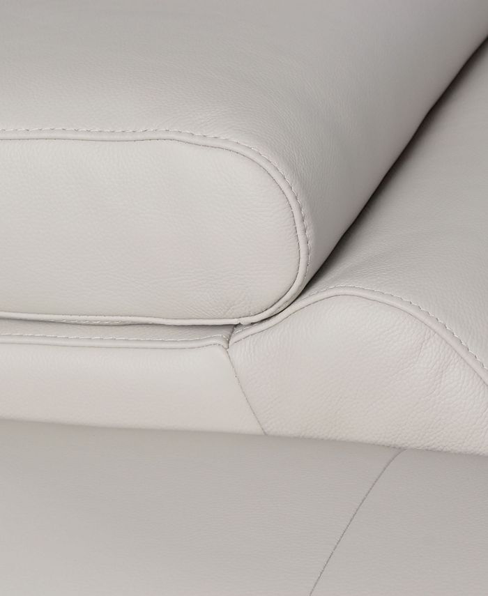 Abbyson Living Quinton 69" Leather Loveseat Macy's