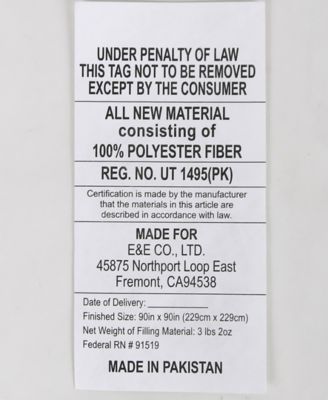 Winfield Cotton Percale Luxury Down Alternative Comforter, Full/Queen