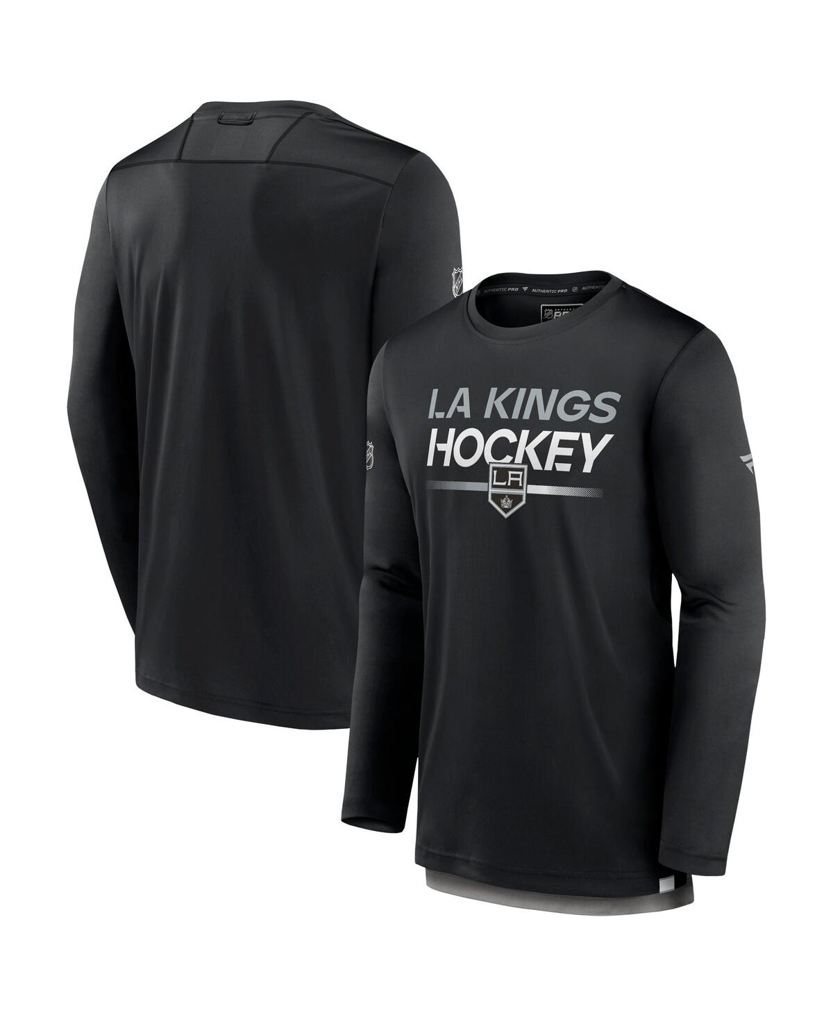 Fanatics Men's  Branded Black Los Angeles Kings Authentic Pro Long Sleeve T-shirt