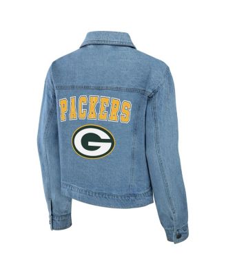 Women's Green Bay Packers Full-Snap Denim Jacket