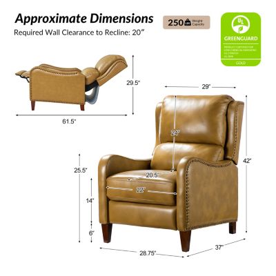 1 piece Leather Pushback Recliner chair