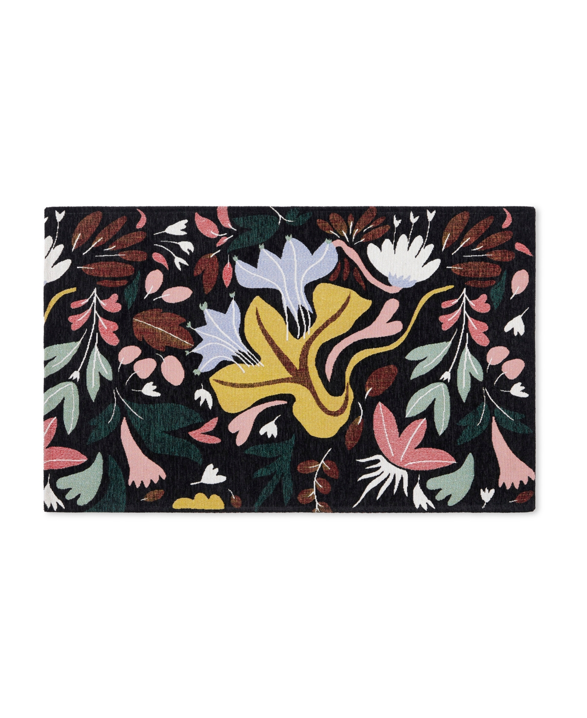 Town & Country Living Luxe Livie Everwash Kitchen Mat E005 2' X 3'4" Area Rug In Black