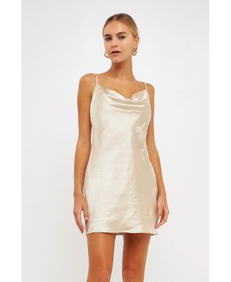 Women's Satin Slip Mini Dress