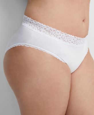 Women's Cotton Blend Lace-Trim Hipster Underwear