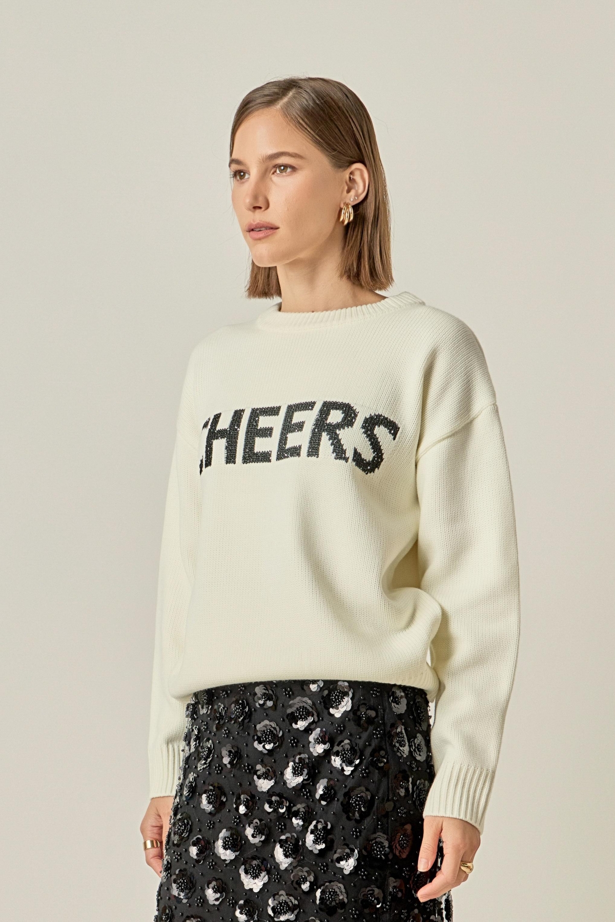 English Factory Women's Cheers Holiday Sweater