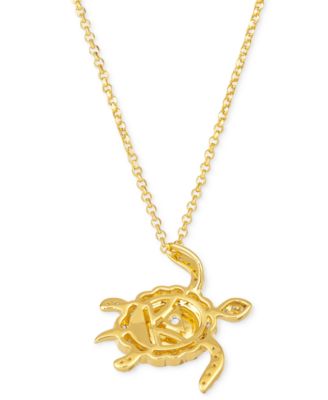 Chocolatier&reg; Neopolitan Opal (1 ct. t.w.) & Diamond (1/2 ct. t.w.) Sea Turtle Adjustable 20" Pendant Necklace in 14k Gold