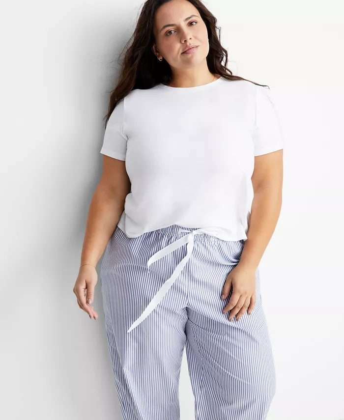 Women's Cotton Blend Short-Sleeve Sleep Tee XS-3X - thumbnail 8