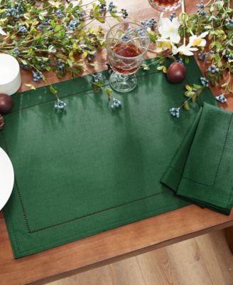 Alison Eyelet Punched Border Fabric Napkin, Set of 4