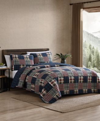 Madrona Plaid Reversible 3-Piece Quilt Set, Full/Queen