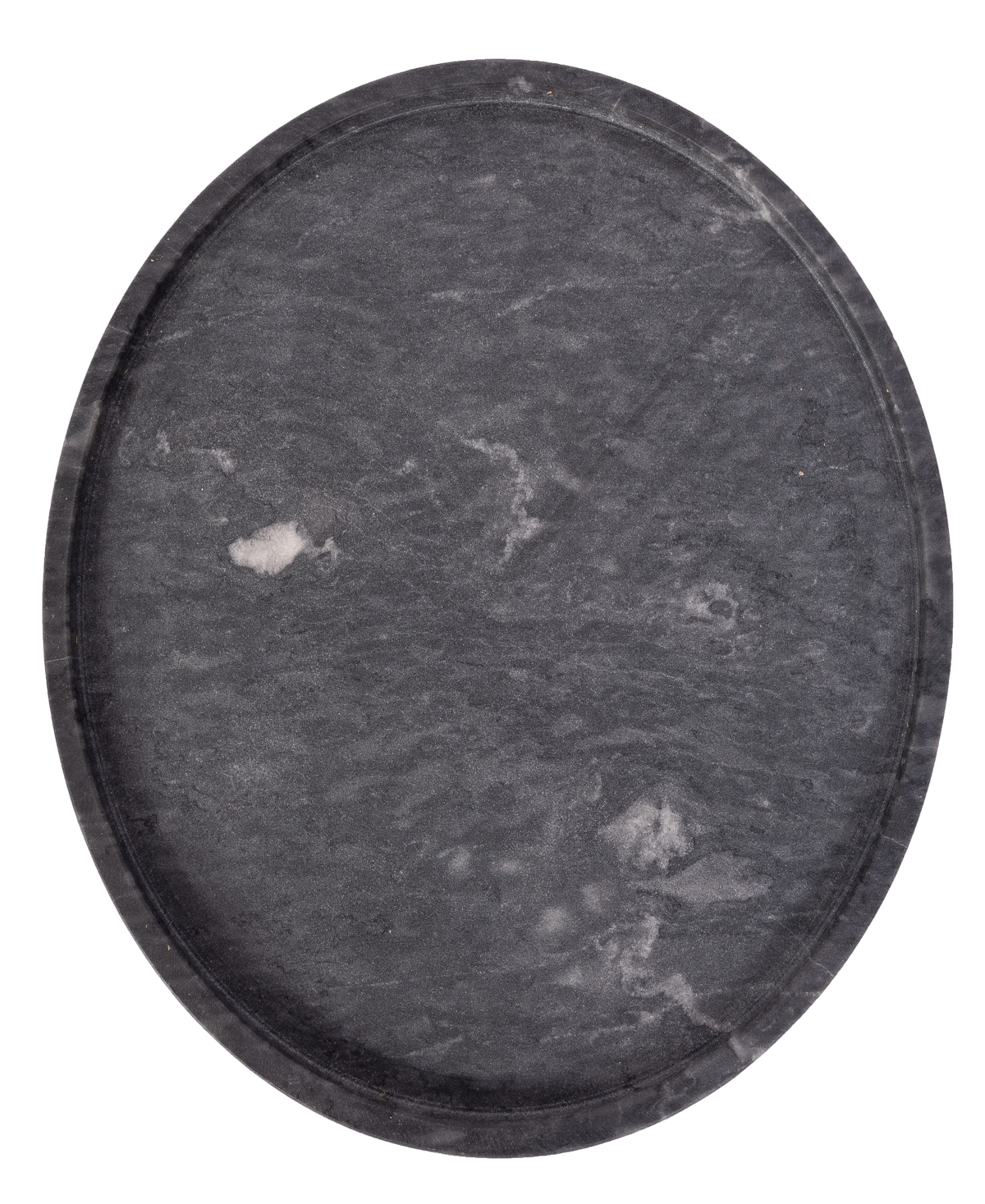 Shop Artifacts Trading Company Marble Round Tray, 14" X 0.3" In Black Matte