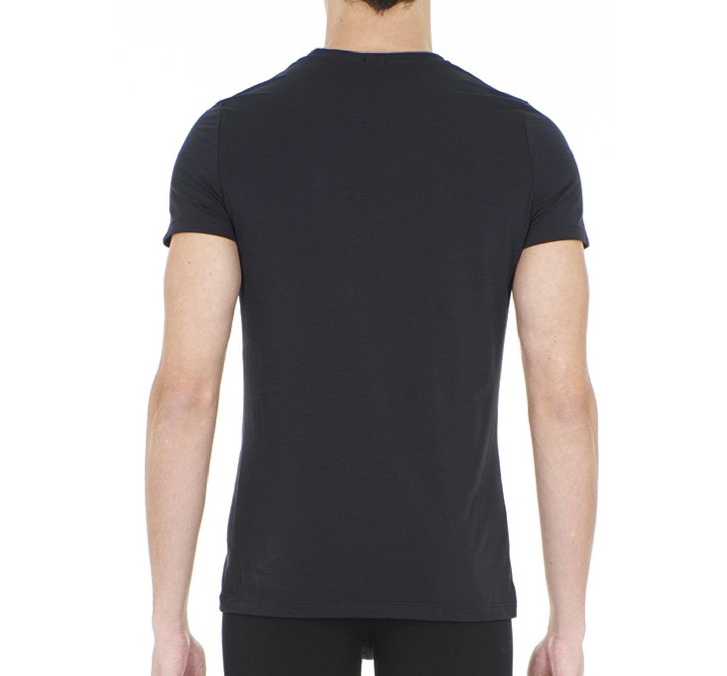 Мужская футболка HOM Tee-Shirt Crew Neck, цвет: Чёрный — фото 2