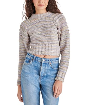 Steve Madden - Women's Crewneck Space-Dye Chenille Sweater