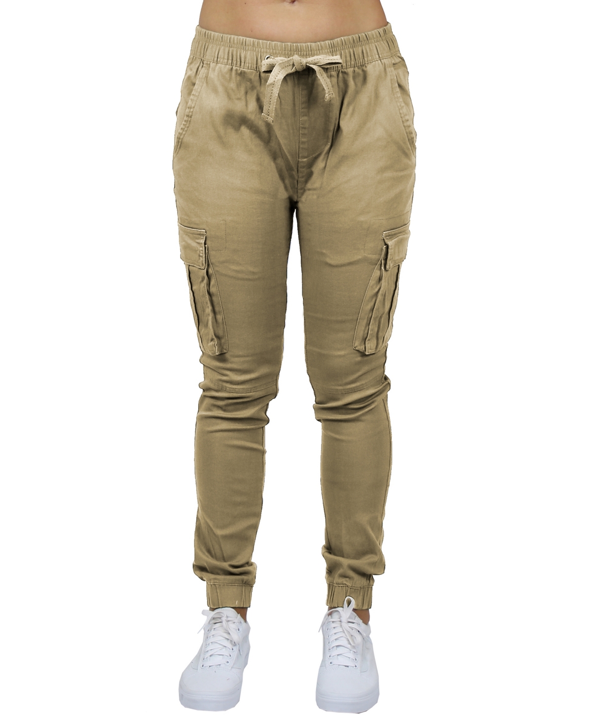 Women's Loose Fit Cotton Stretch Twill Cargo Joggers - Woodland