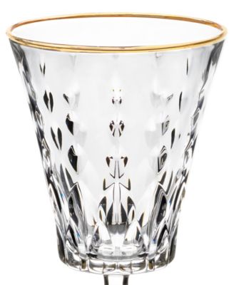 Marilyn Gold-Tone Red Wine Goblets, Set of 4