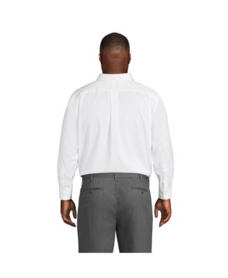 Men's Traditional Fit Solid No Iron Supima Pinpoint Button-down Collar Dress Shirt