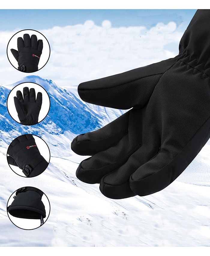 Alpine Swiss Mens Waterproof Ski Gloves Snowboarding 3M Thinsulate