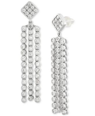 Grown With Love - Lab Grown Diamond Multi Dangle Drop Earrings (1-1/2 ct. t.w.) in 14k White Gold