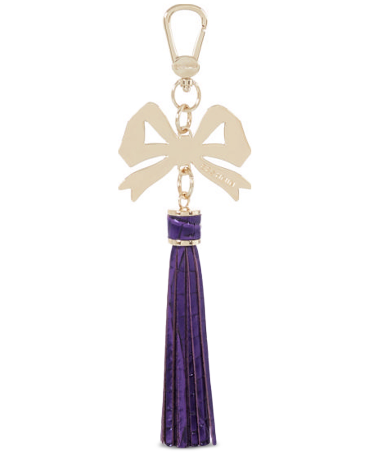 Shop Brahmin Bow Charm Melbourne Embossed Leather Tassel In Royal Purple