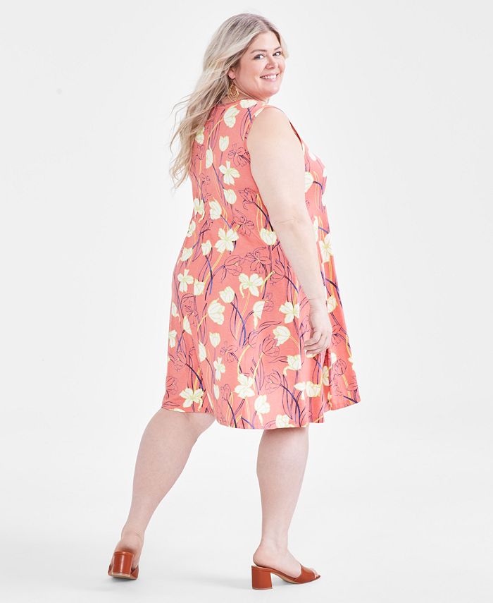 Style & Co Plus Size Printed Flip Flop Dress main image 1