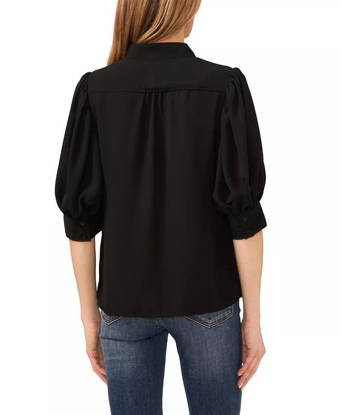 Women's 3/4-Sleeve Collared Button-Down Top - thumbnail 3