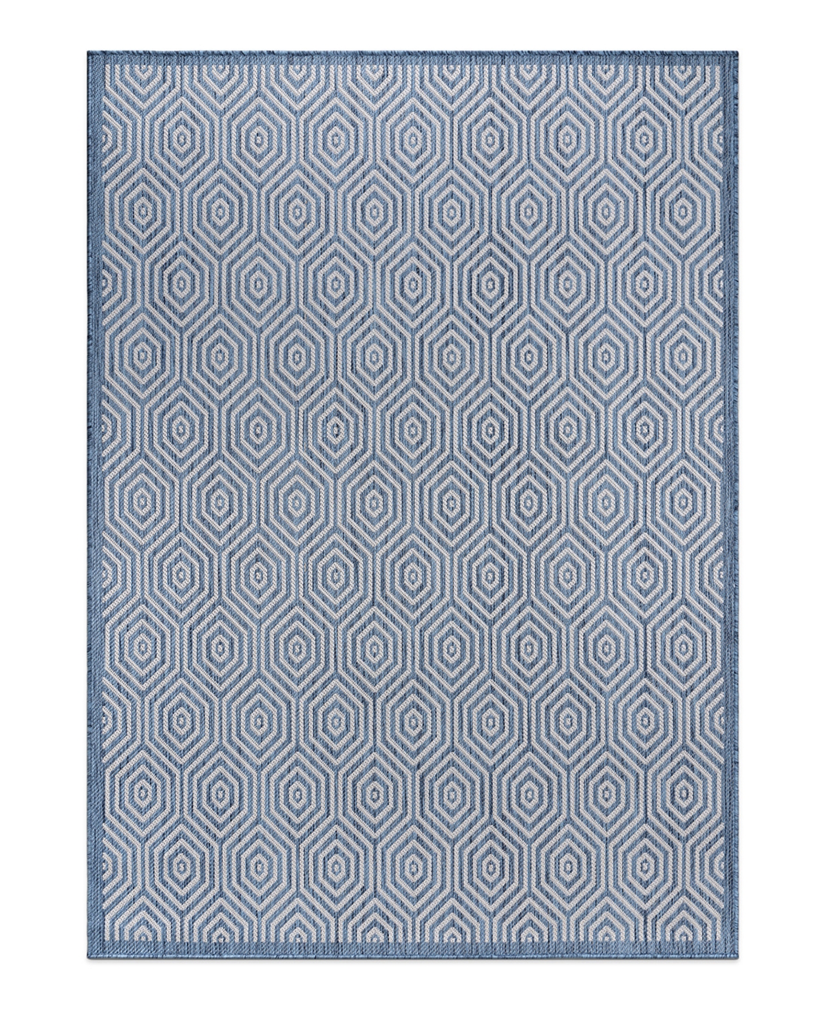 Main Street Rugs Bays Outdoor 120 5' X 7' Area Rug In Blue