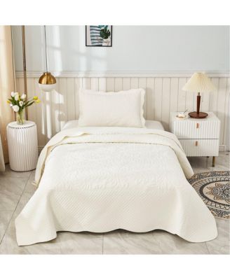 100% Cotton Oversized Bedspread Quilt Set - Twin
