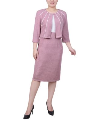 Petite Two Piece Jacket and Dress Set