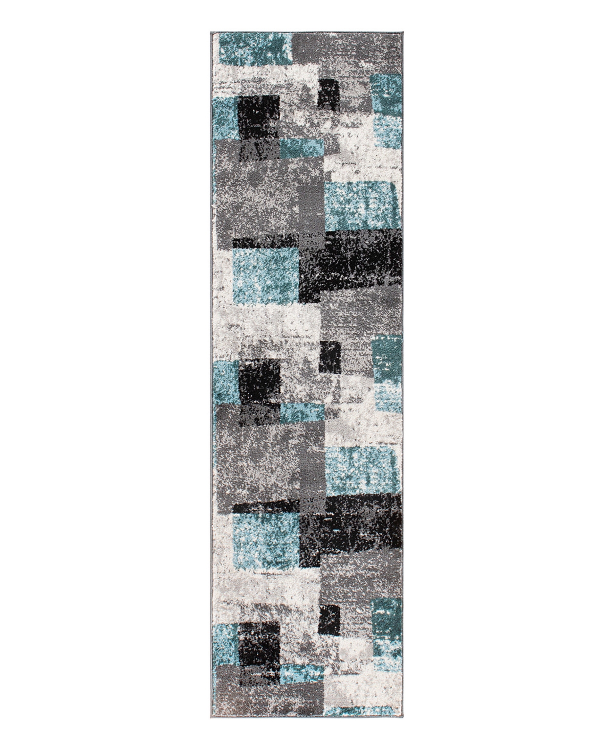 Main Street Rugs County 380 2' X 7' Runner Area Rug In Blue