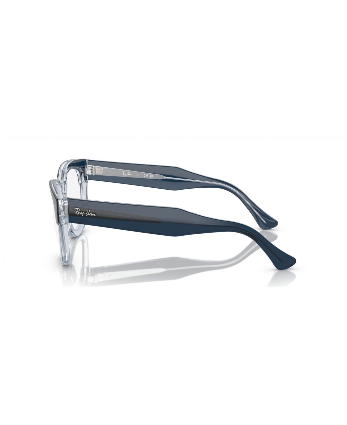 Очки Ray-Ban Unisex Square Plastic RB0298V Mega Hawkeye Optics Eyeglasses, цвет: Синий прозрачный синий — фото 5