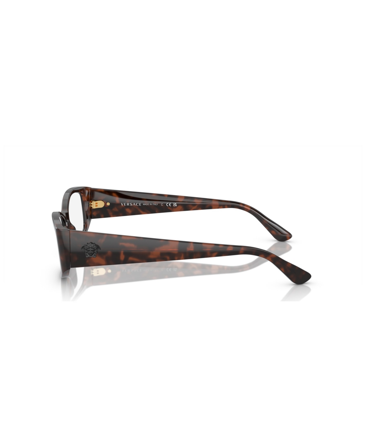 Versace Demo Irregular Ladies Eyeglasses Ve3343 5429 52 In Black