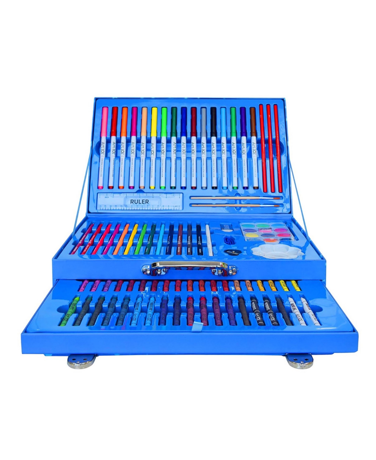 Art 101 Color Doodle Art Case, 121 Pieces In Blue