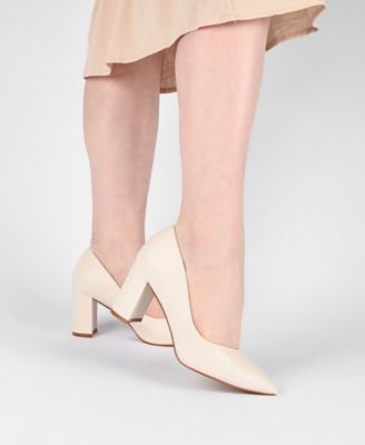 Women's Simonne Block Heel Pointed Toe Pumps