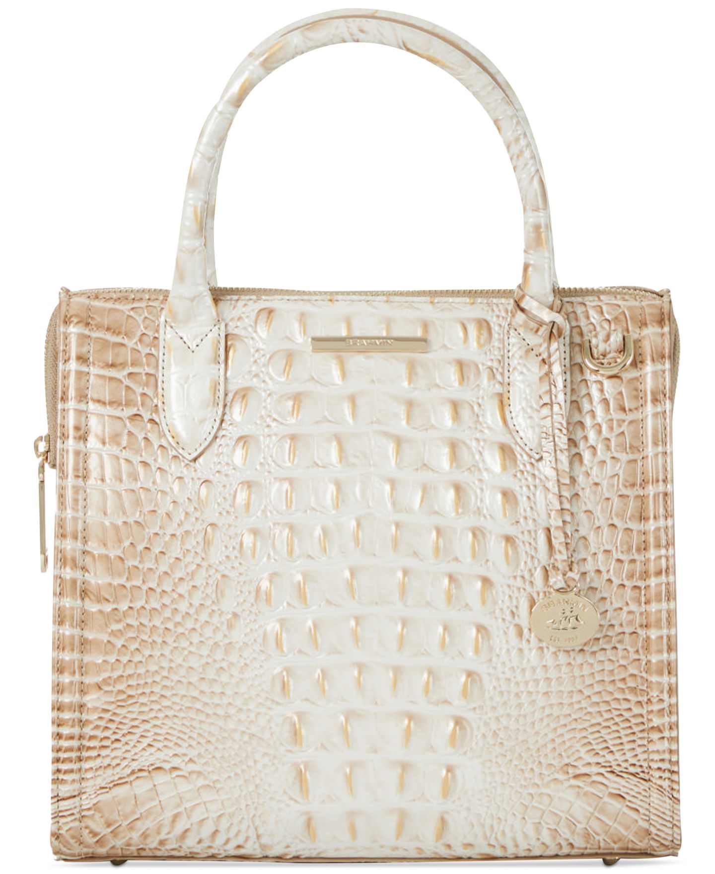 Женская сумка Brahmin Caroline Melbourne Medium Leather Satchel, цвет: Contour — фото 1