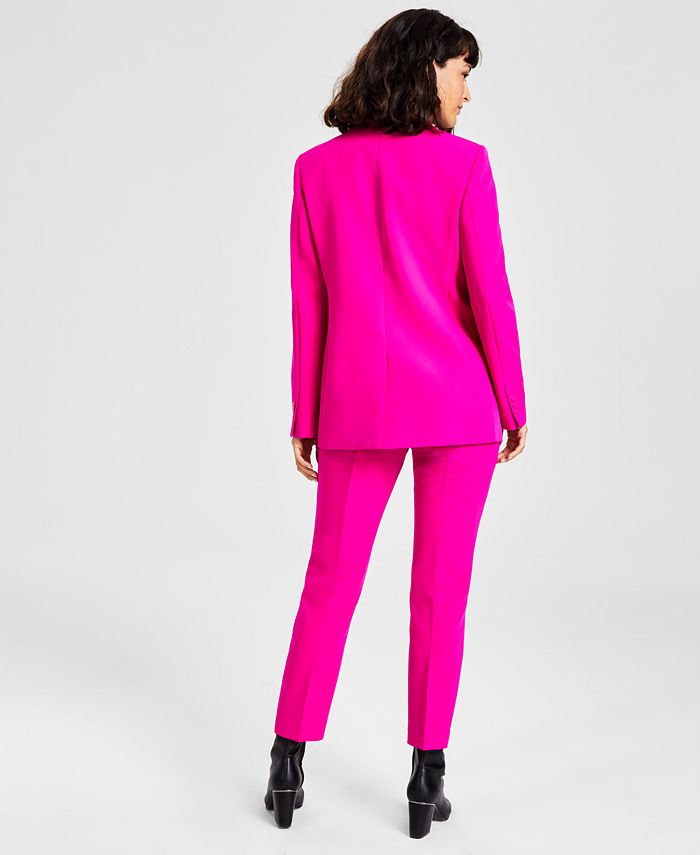 DKNY Women's Long Sleeve One Button Peak Lapel Blazer - Macy's