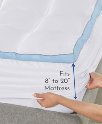 Extra Thick Cooling Plush Pillow-Top Mattress Topper, King
