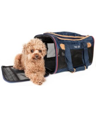 Airline Approved Aero-Zoom Lightweight Wire Framed Collapsible Pet Carrier Blue