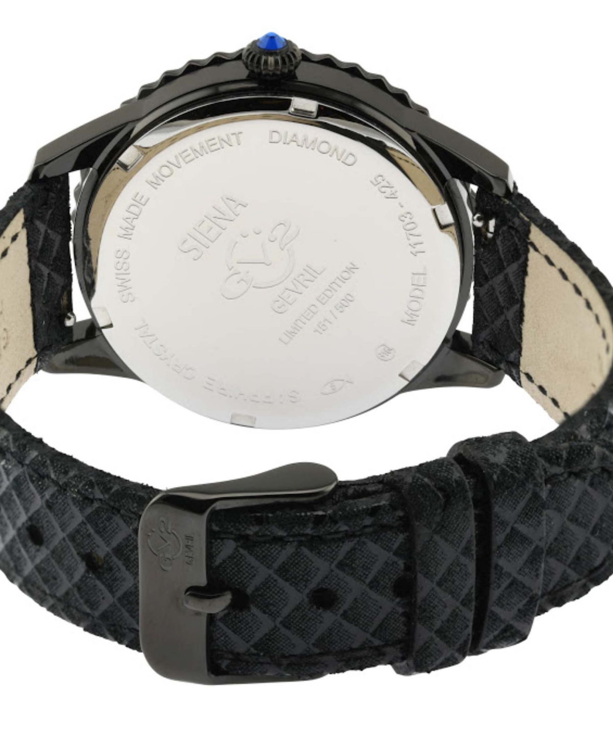 Shop Gv2 By Gevril Women's Swiss Quartz Siena Black Leather Watch 38mm