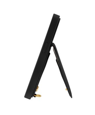 Women's Black Saffiano Leather iPhone 14 Pro Max Case