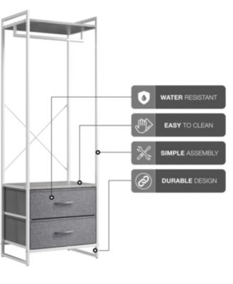 Clothing Rack with 2 Drawers