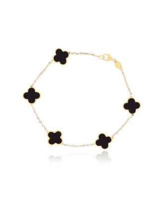 Small Onyx Clover Bracelet