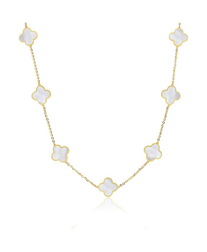 The Lovery Small Mother of Pearl Clover Necklace - Macy's