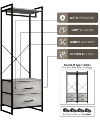 Clothing Rack with 2 Drawers