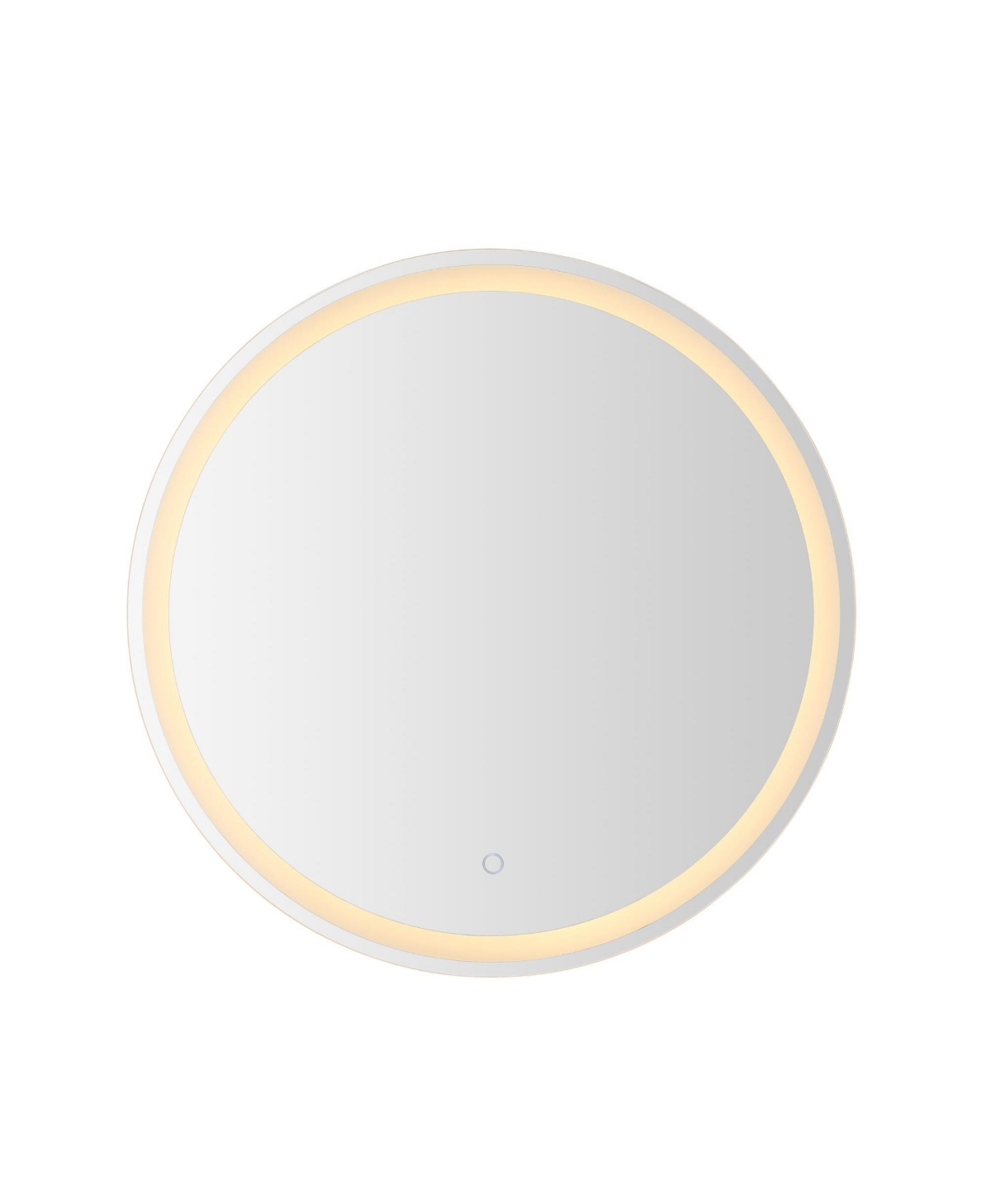 Dane Round Frameless Anti-Fog Aluminum Frontback Lit Tri Color Led Bathroom Vanity Mirror - Grey