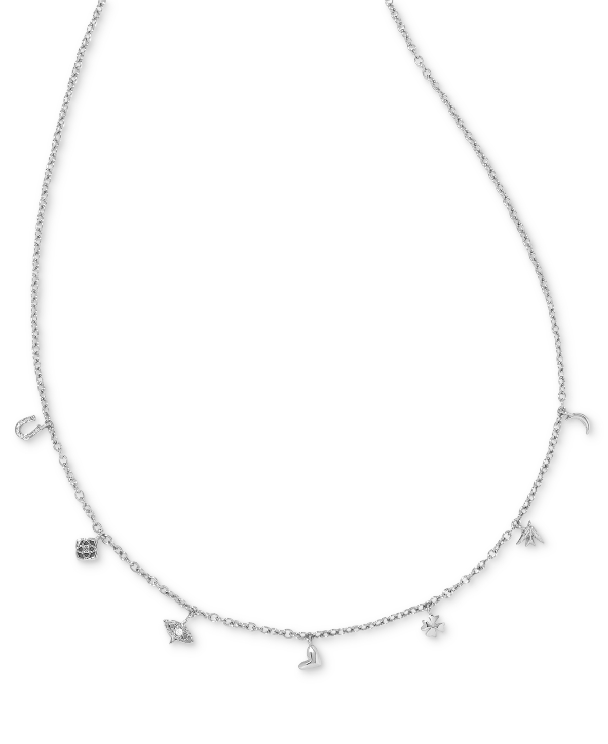 Shop Kendra Scott Beatrix Charm Strand Necklace, 16" + 3" Extender In Silver