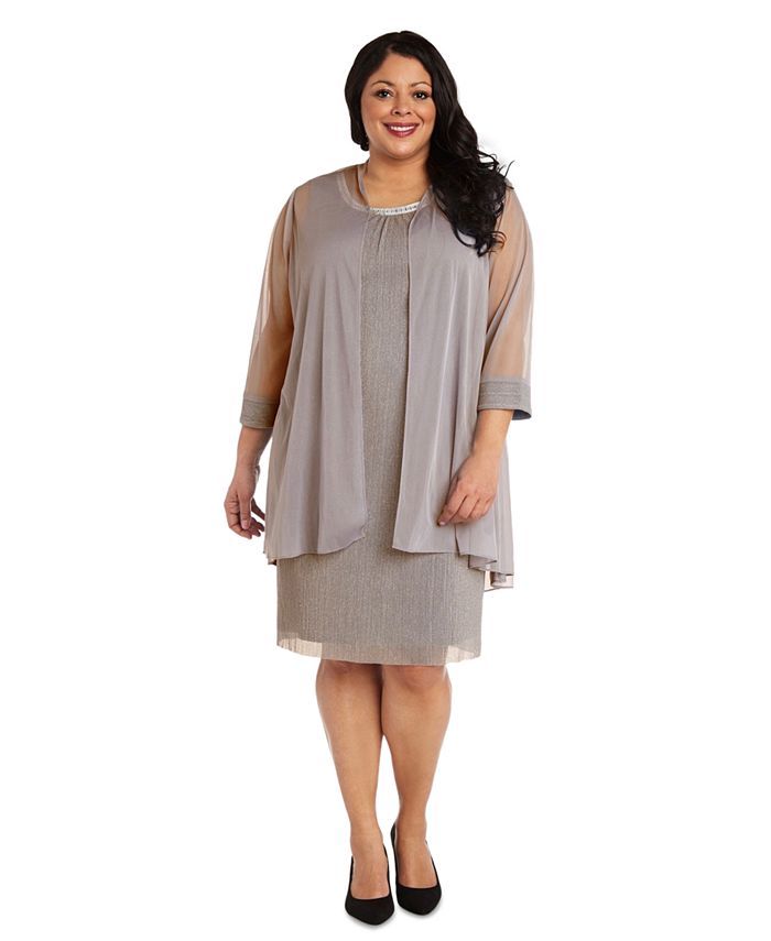 Macy's plus size jacket dresses sale