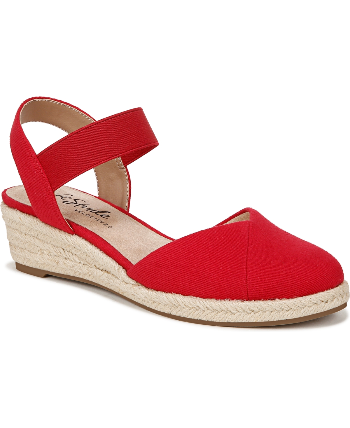 Lifestride Kimmie Espadrilles In Fire Red Canvas