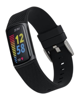 WITHit Black Silicone Woven Band Compatible with Fitbit Charge 5 and 6 Macy s