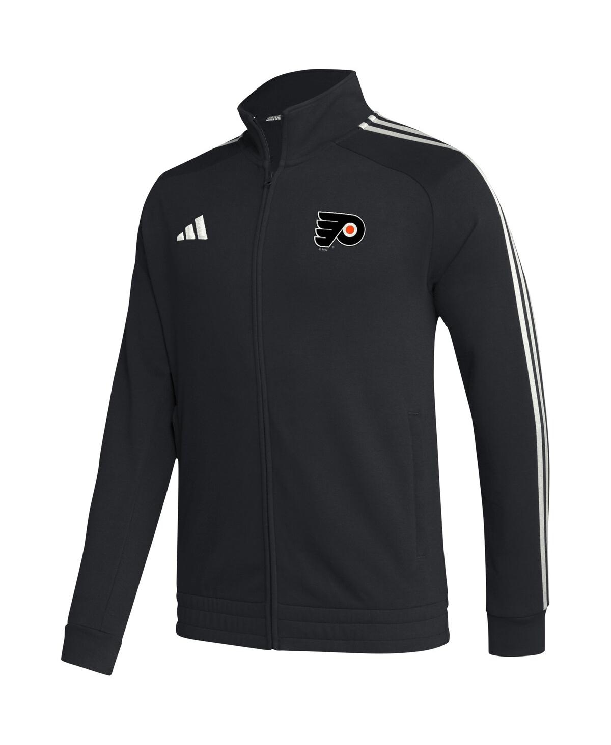 Shop Adidas Originals Men's Adidas Black Philadelphia Flyers Raglan Full-zip Track Jacket