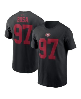 Men s Nike Nick Bosa Black San Francisco 49ers Player Name and Number T shirt Macy s