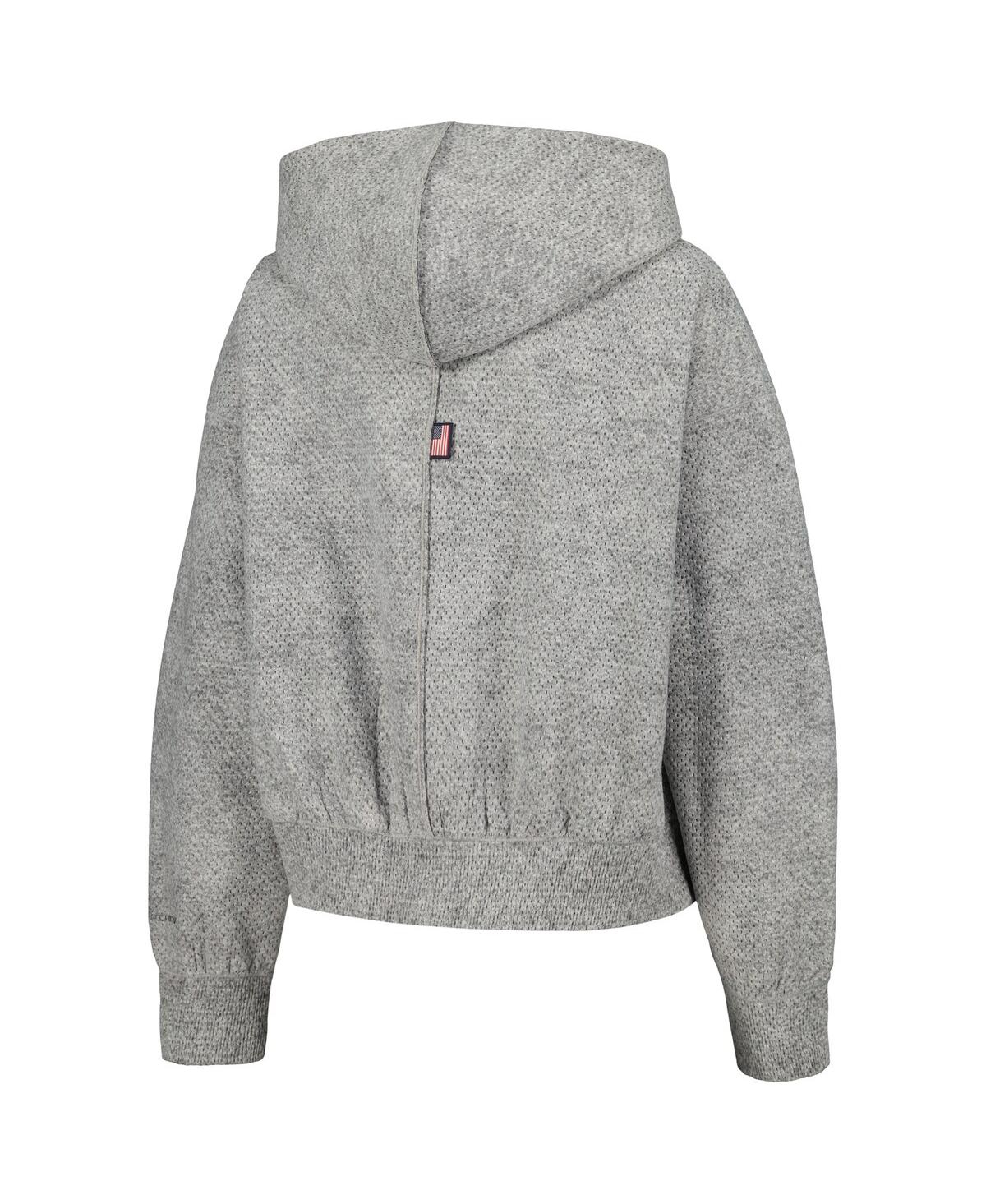 Women's NikeTeam Usa Media Day Oversized Cropped Hoodie Performance Full-Zip Jacket - Gray